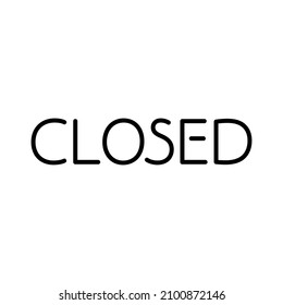 closed icon on white background, vector illustration.