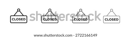 Closed icon outline trend modern simple versions
