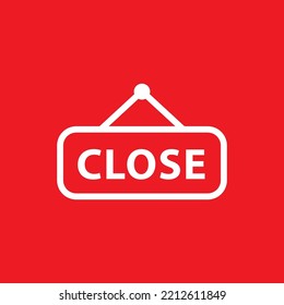 Closed icon, rest graphic resource template, vector illustration.
