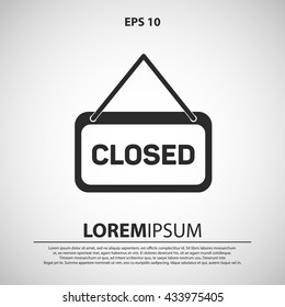 closed icon. closed sign