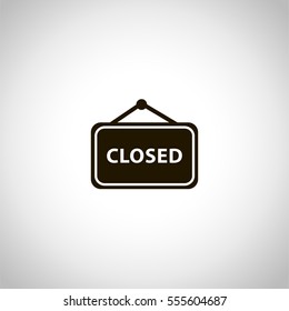 closed icon. sign design. gray gradient background