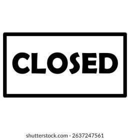 closed icon Simple thin line stroke