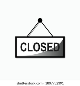 Closed Icon. Symbol of Operating Service Duration as a Simple Vector Sign for Website Design, Presentation or Application.