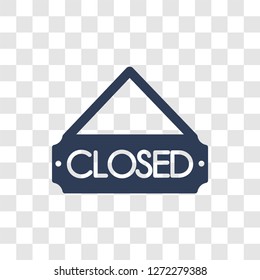 Closed icon. Trendy Closed logo concept on transparent background from Hotel and Restaurant collection