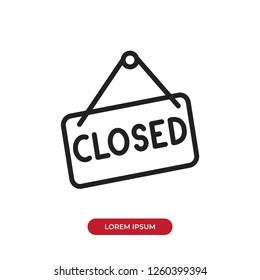 Closed icon vector