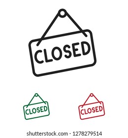 Closed icon vector