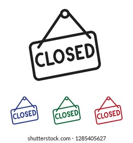 Closed icon vector