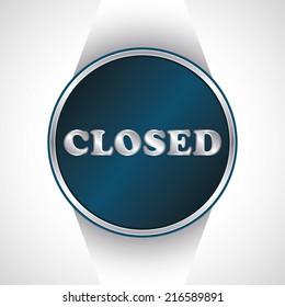 Closed icon. Vector button          