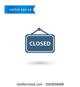 closed. closed icon. closed vector. flat style. sign design vector. sign design. Vector EPS 10