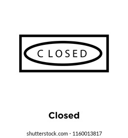 Closed icon vector isolated on white background, Closed transparent sign , line or linear sign, element design in outline style