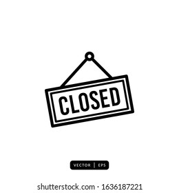 Closed Icon Vector - Sign or Symbol