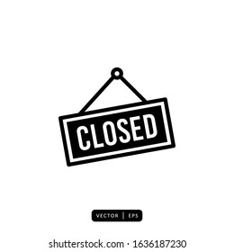 Closed Icon Vector - Sign or Symbol