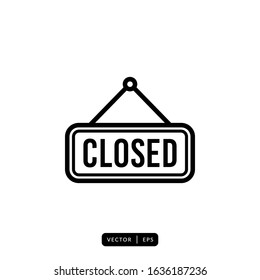 Closed Icon Vector - Sign or Symbol