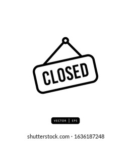 Closed Icon Vector - Sign or Symbol