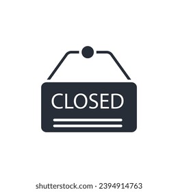 closed icon. vector.Editable stroke.linear style sign for use web design,logo.Symbol illustration.