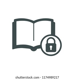 Closed information, literature. Vector icon.
