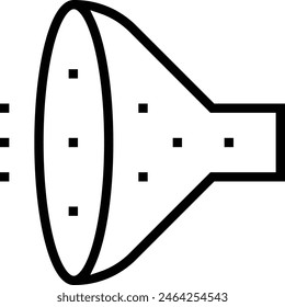 icono de innovación cerrado. Diseño de estilo lineal delgado aislado sobre fondo blanco