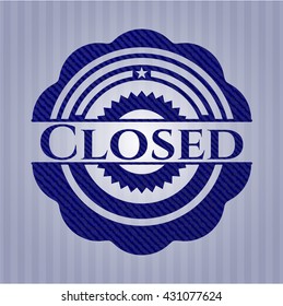 Closed with jean texture