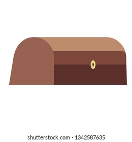 Closed jewel box flat illustration. Home, travel and lifestyle series.