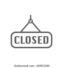 Closed label icon in trendy flat style isolated on white background. Symbol for your web site design, logo, app, UI. Vector illustration, EPS