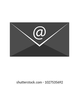 Closed letter envelope, mail message icon, postal envelope. Modern cartoon vector illustration in a flat style isolated on white background for labels, web, mobile app.