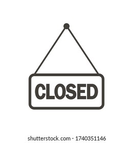 Closed Door Sign We Closed Sign Stock Vector (Royalty Free) 1728596359