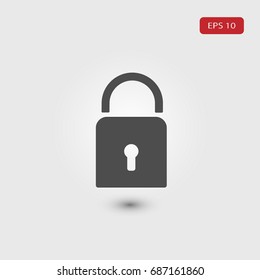 the closed lock icon