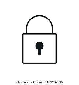 Closed lock icon - editable stroke