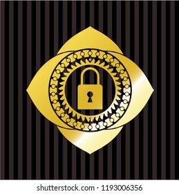 closed lock icon inside shiny badge