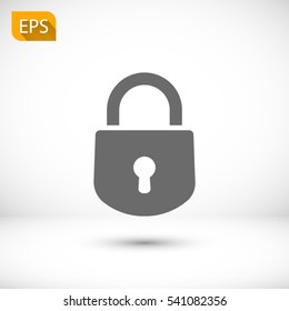  closed lock icon. One of set web icons