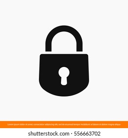  closed lock icon. One of set web icons