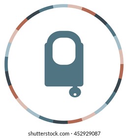 Closed lock icon, vector design element
