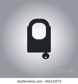 Closed lock icon, vector design element