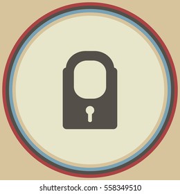 Closed lock icon, vector design element