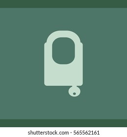 Closed lock icon, vector design element