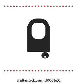Closed lock icon, vector design element