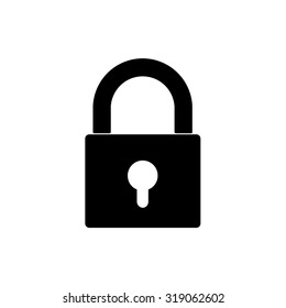 closed lock icon. Vector illustration