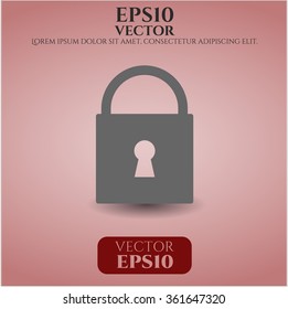 Closed Lock icon vector illustration