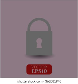 Ilustración vectorial de icono de bloqueo cerrado