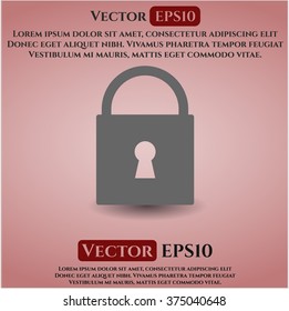 Closed Lock icon vector illustration