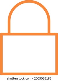 Closed lock, illustration, vector on a white background.