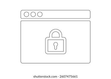 Closed Lock Security Icon, padlock security icon vector, secure padlock symbol design, digital lock icon, privacy protection lock symbol, encrypted data padlock icon