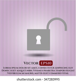 Icono o símbolo del vector de bloqueo cerrado