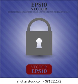 Closed Lock vector icon or symbol