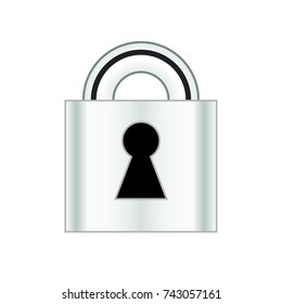 Closed lock/Closed lock,  on white background.
