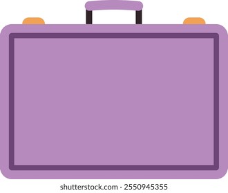 Closed lunchbox template. Cartoon kid food container