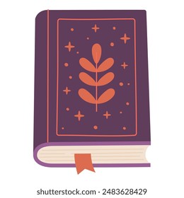Closed magic book, vector illustration