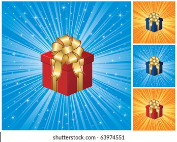 Closed magic Gift box, illustration