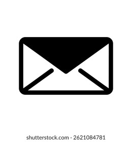Closed Mail Envelope Pictogram Symbolizing Email Sending or Receiving Task
