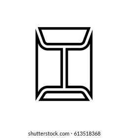 Closed mail line icon
